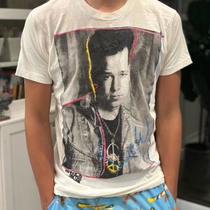 Screen Stars New Kids on the Block Concert Men's White Graphic T-Shirt